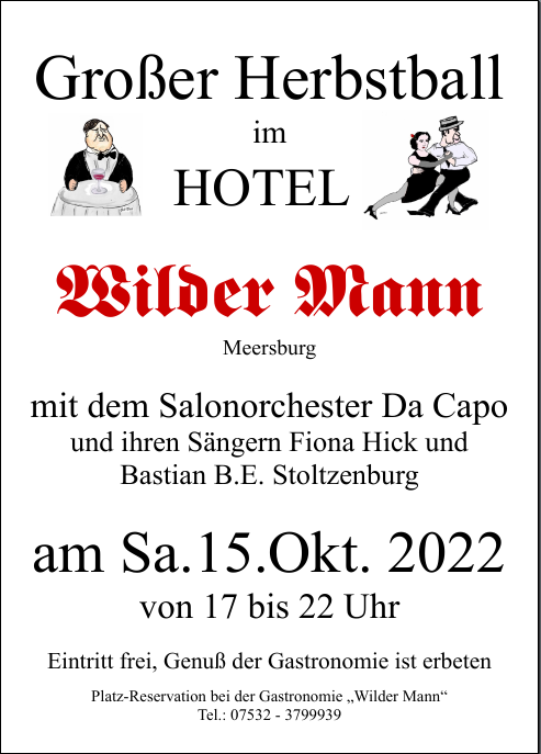 Tanz im Wilden Mann Flyer